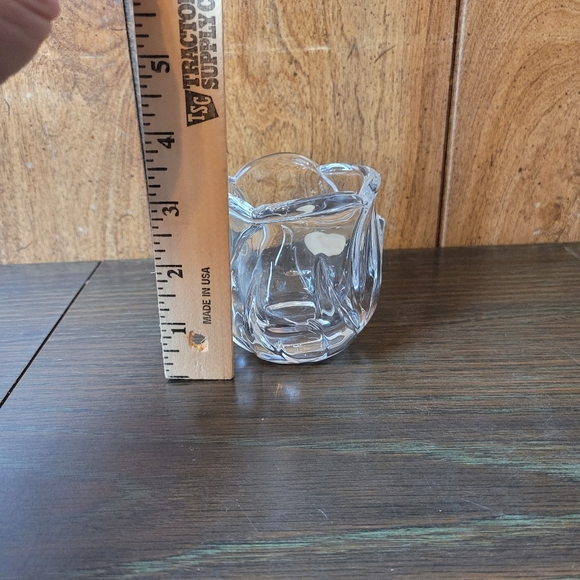 Lead Crystal Tulip tea lite Candle Holder - Picture 4 of 7